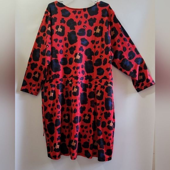 Red and blue patches - Plus Size -2X dress - Picture 2 of 2